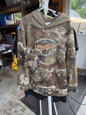 RedHead Camo Hooded Pullover Sweatshirt - Green Brown